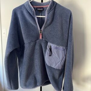 Patagonia Lavender with Pink Detailing Half-Zip Fleece